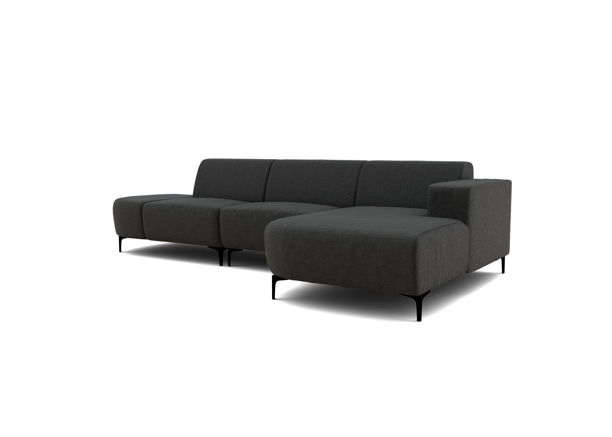 Parigi Harmony 3-zits loungebank Rechts- antraciet