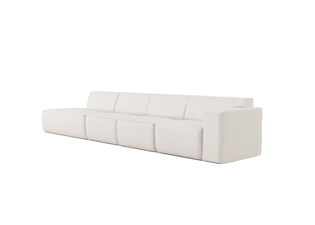 Ricco rechte 4-zits bank met ottomaan - Links