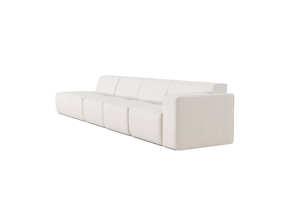 Ricco rechte 4-zits bank met ottomaan - Links