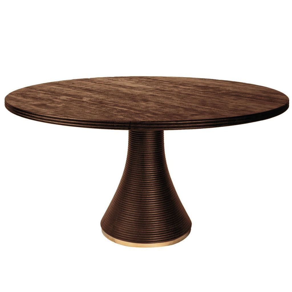 Arca Rib table brown-gold