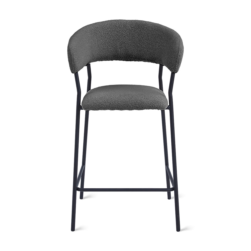 Barkruk Ava - Bouclé Antraciet