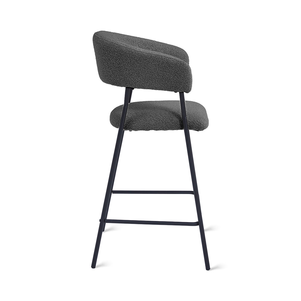 Barkruk Ava - Bouclé Antraciet