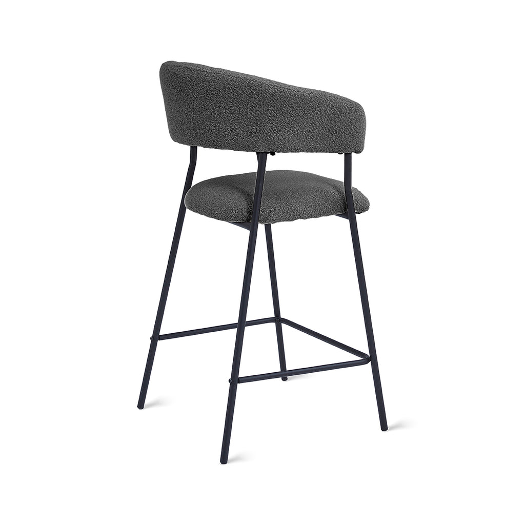 Barkruk Ava - Bouclé Antraciet