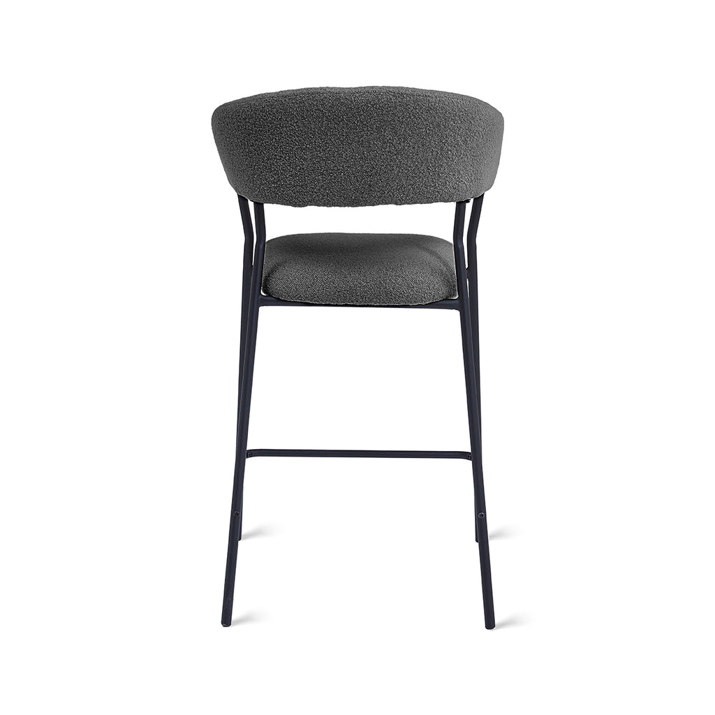 Barkruk Ava - Bouclé Antraciet