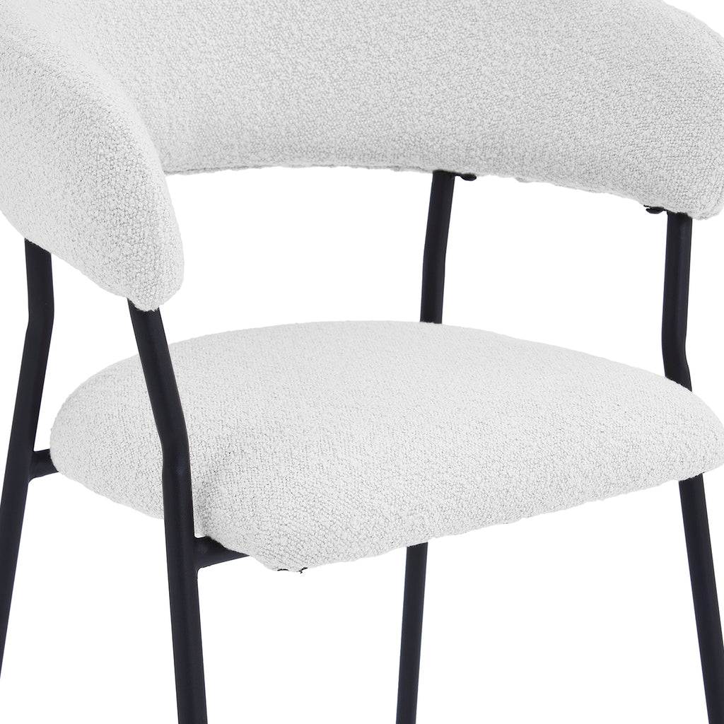 Barkruk Ava - Bouclé Ivoor