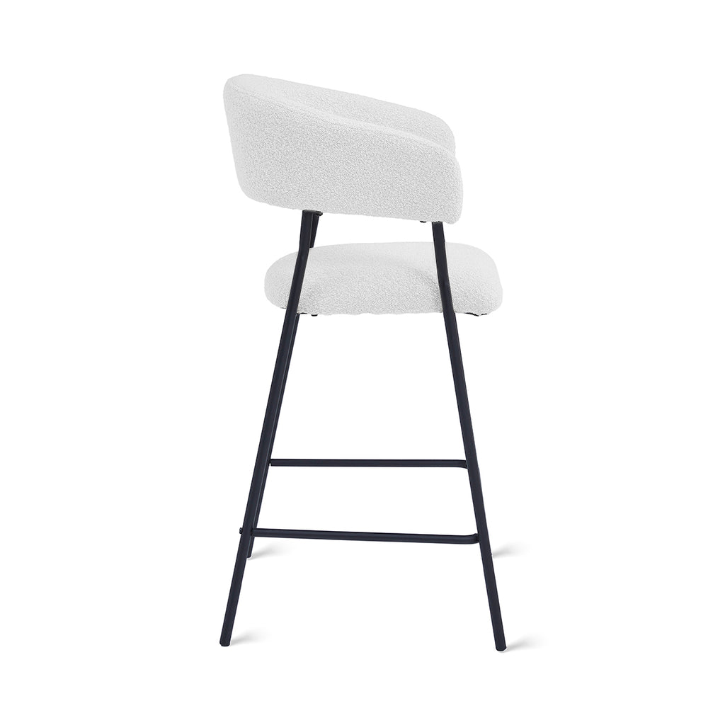 Barkruk Ava - Bouclé Ivoor