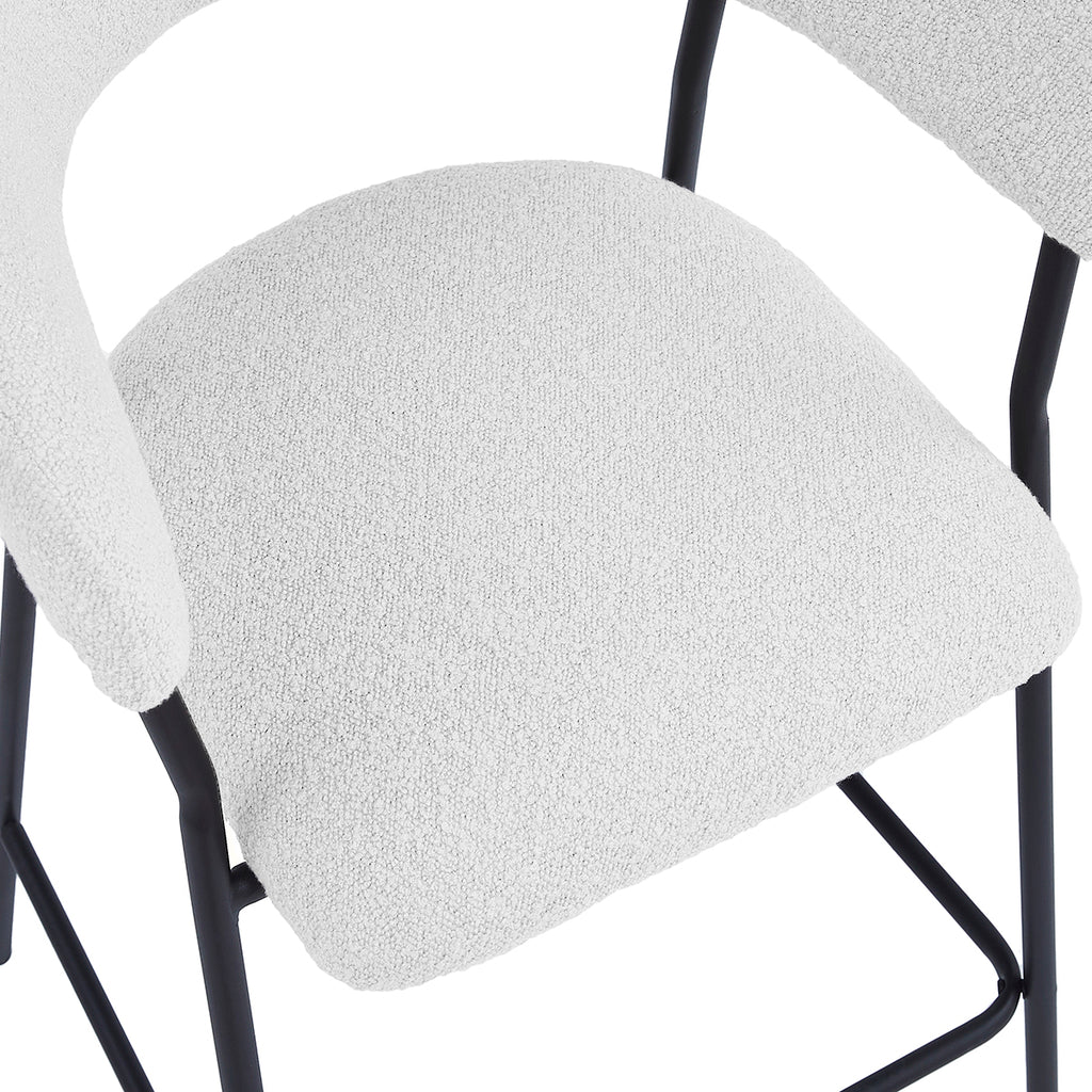 Barkruk Ava - Bouclé Ivoor