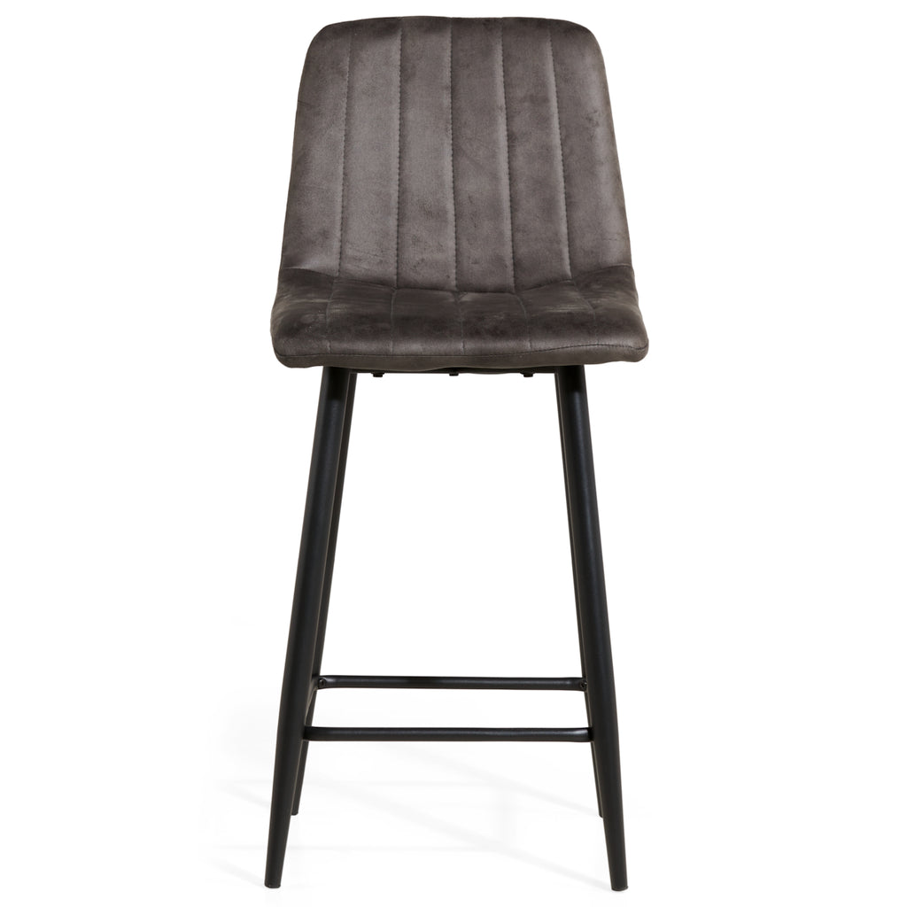 Barkruk Jax - Microleder Antraciet