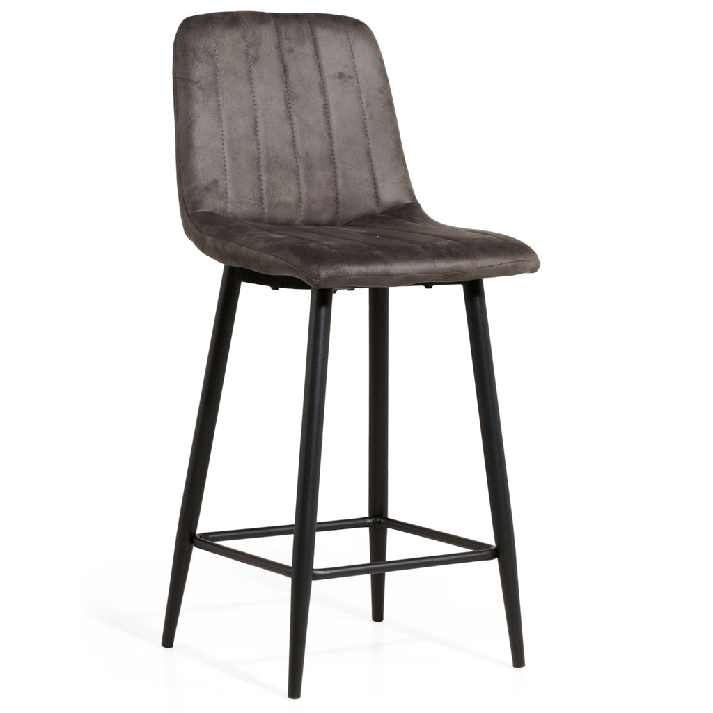 Barkruk Jax - Microleder Antraciet