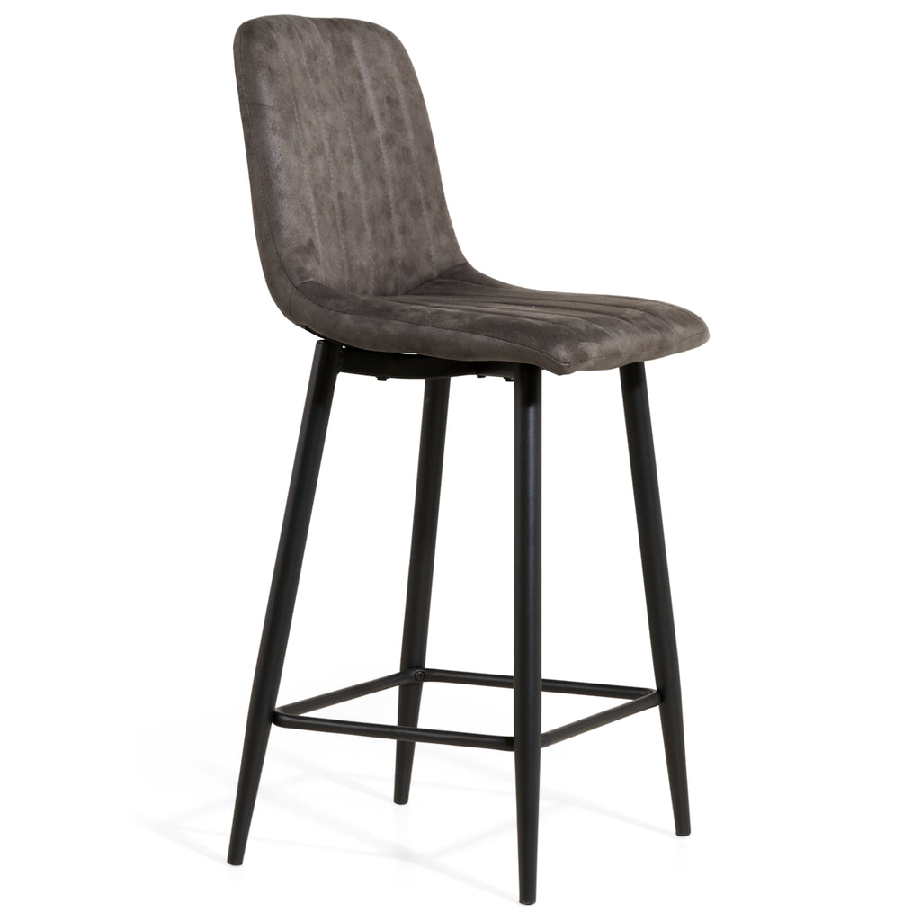 Barkruk Jax - Microleder Antraciet