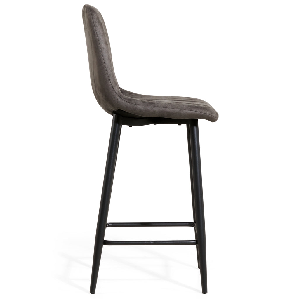 Barkruk Jax - Microleder Antraciet