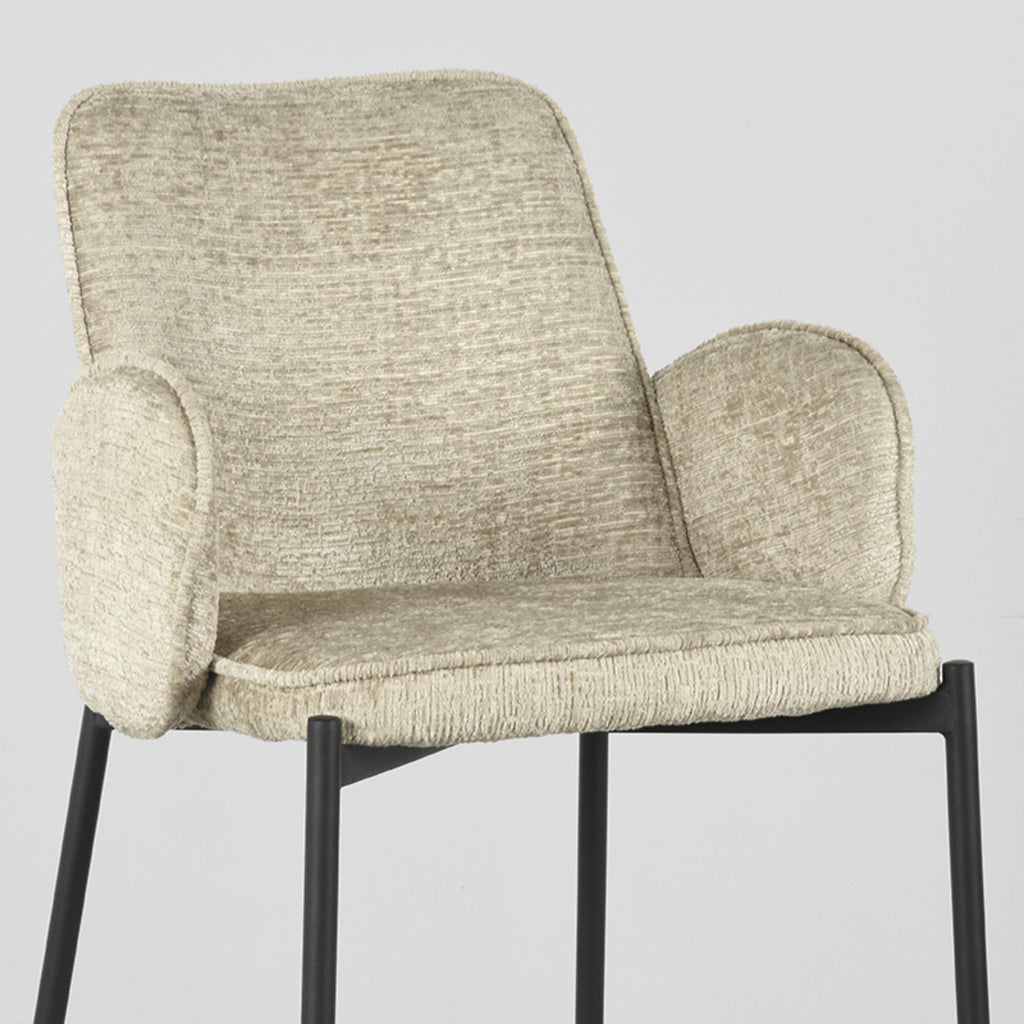 Barkruk Joni - Beige Fluweel