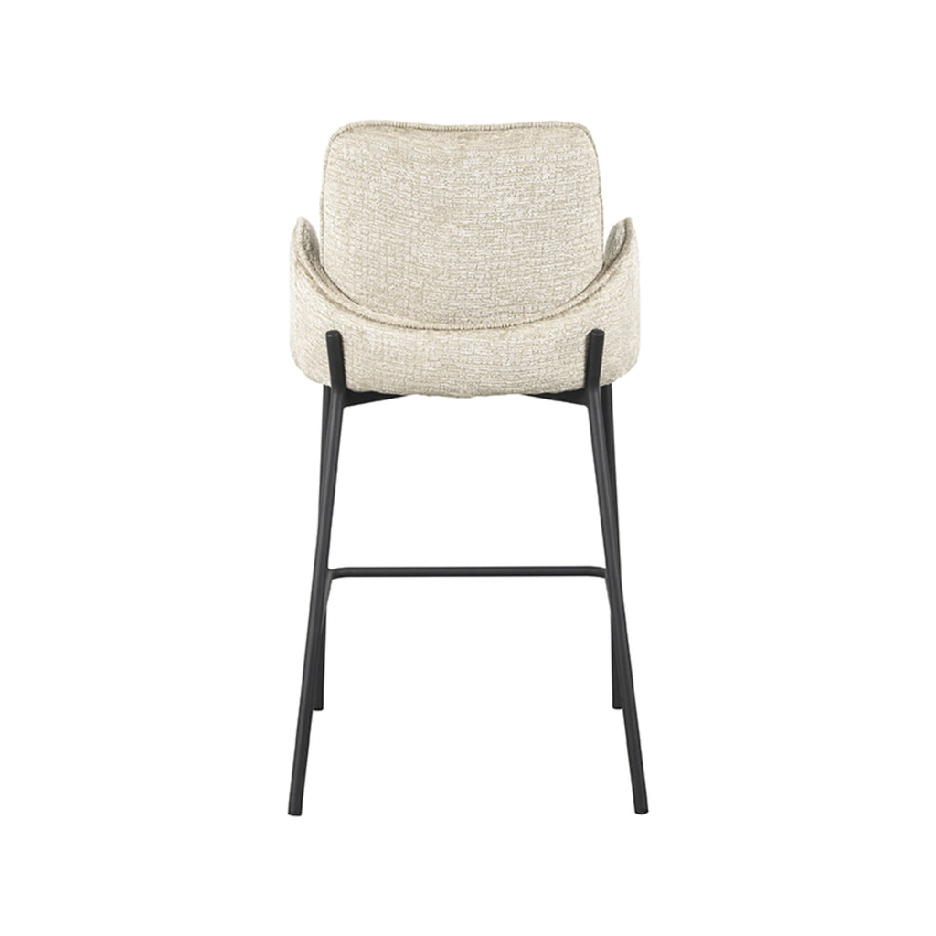 Barkruk Joni - Beige - Fluweel - Zithoogte 65 cm