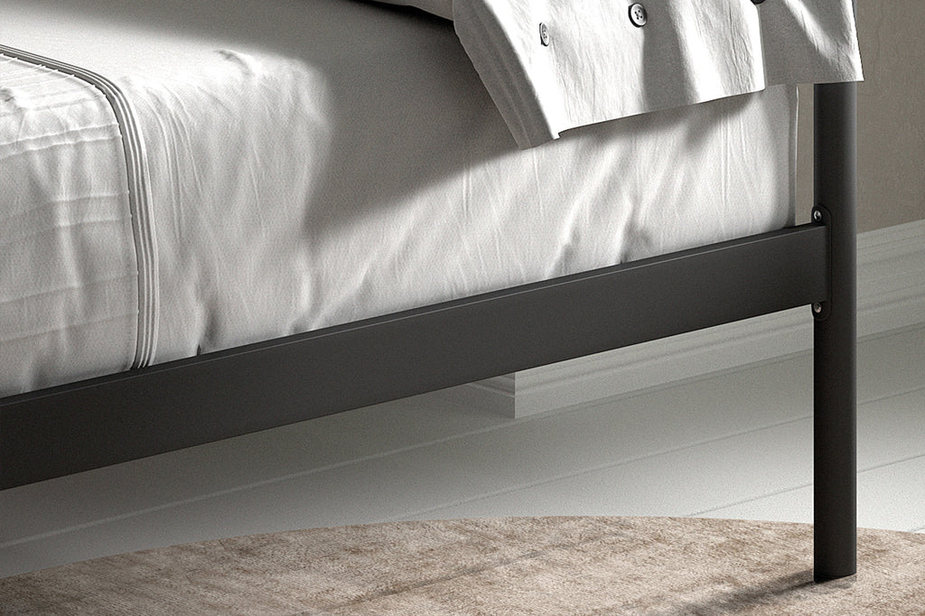 Bedframe Sablo 90x200 met lattenbodem Zwart