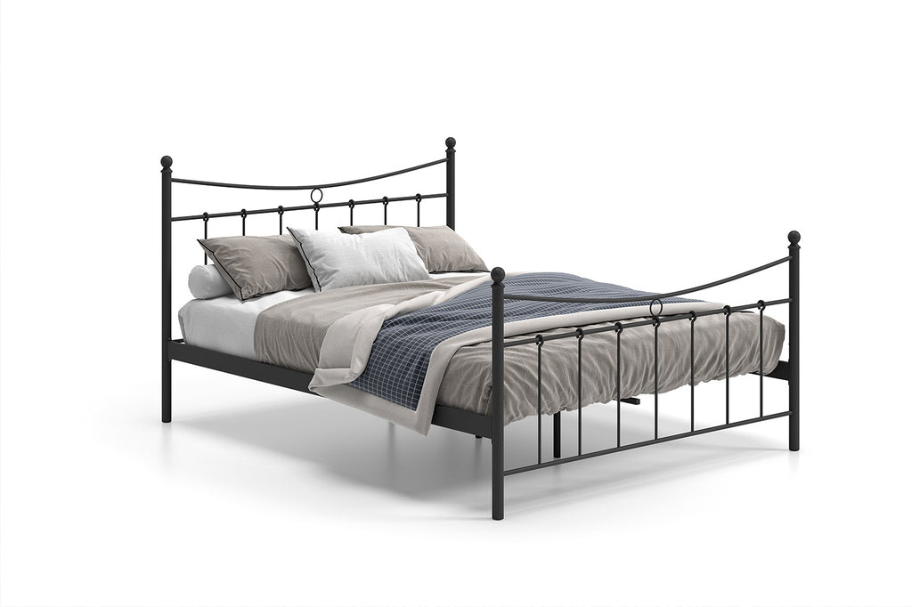 Bedframe Sacha 160x200 met lattenbodem Zwart