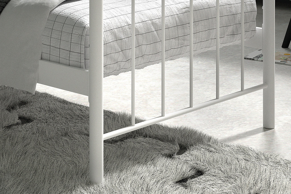 Bedframe Sacha 90x200 met lattenbodem Wit