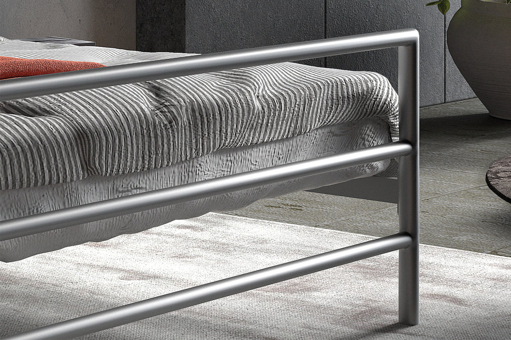 Bedframe Sandro 160x200 met lattenbodem Grijs