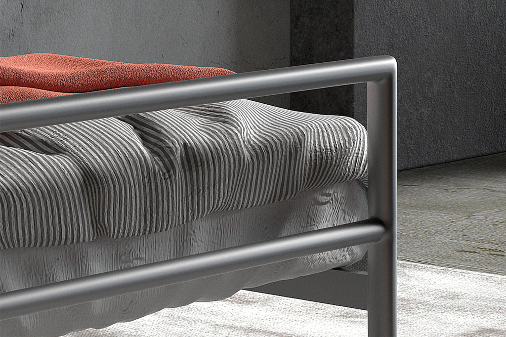 Bedframe Sandro 90x200 met lattenbodem Grijs