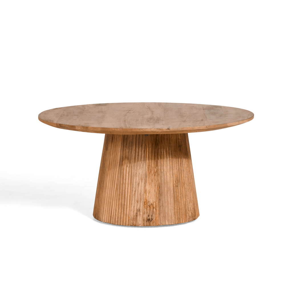 Bijzet tafel Ø 80 cm licht bruin
