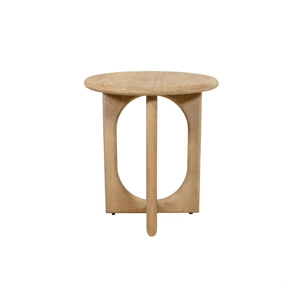 Bijzettafel Ø50, H55, Groovy Natural