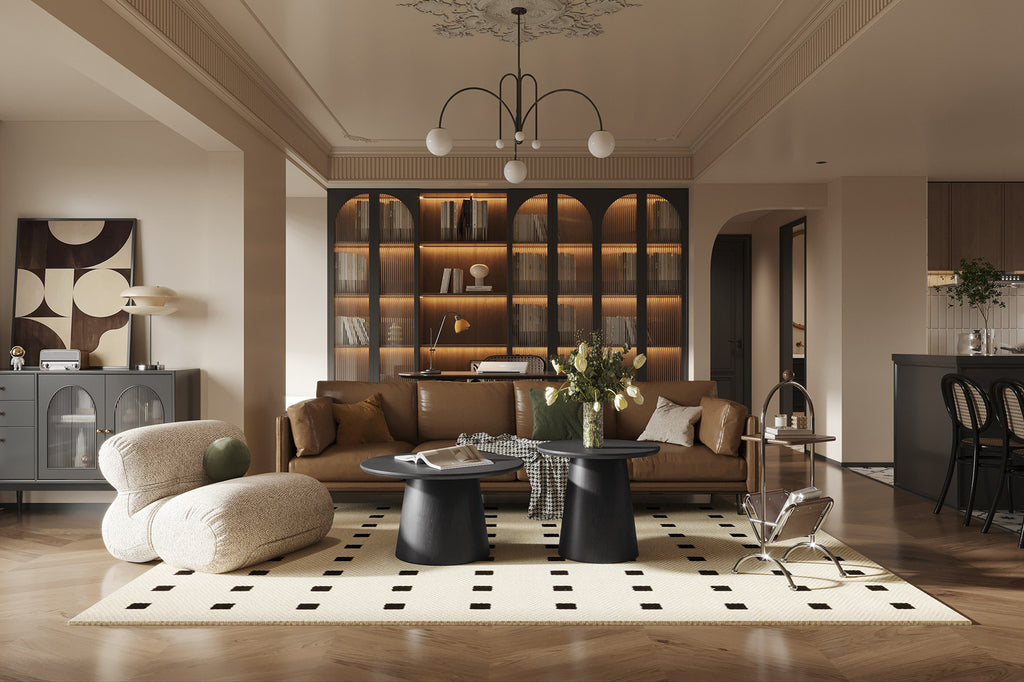 Ronde bijzetttafel Miklos 60 cm in Donkerbruin