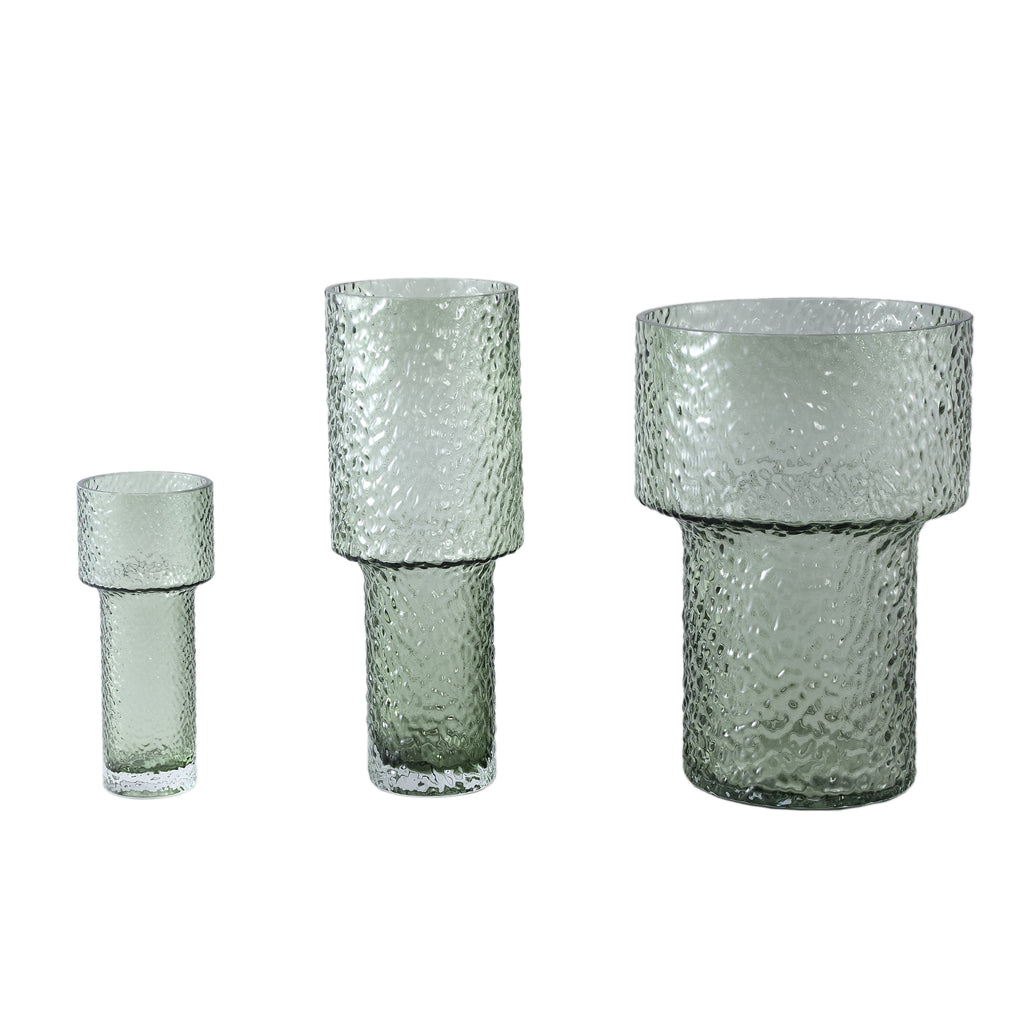 Blane groene glazen vaas L