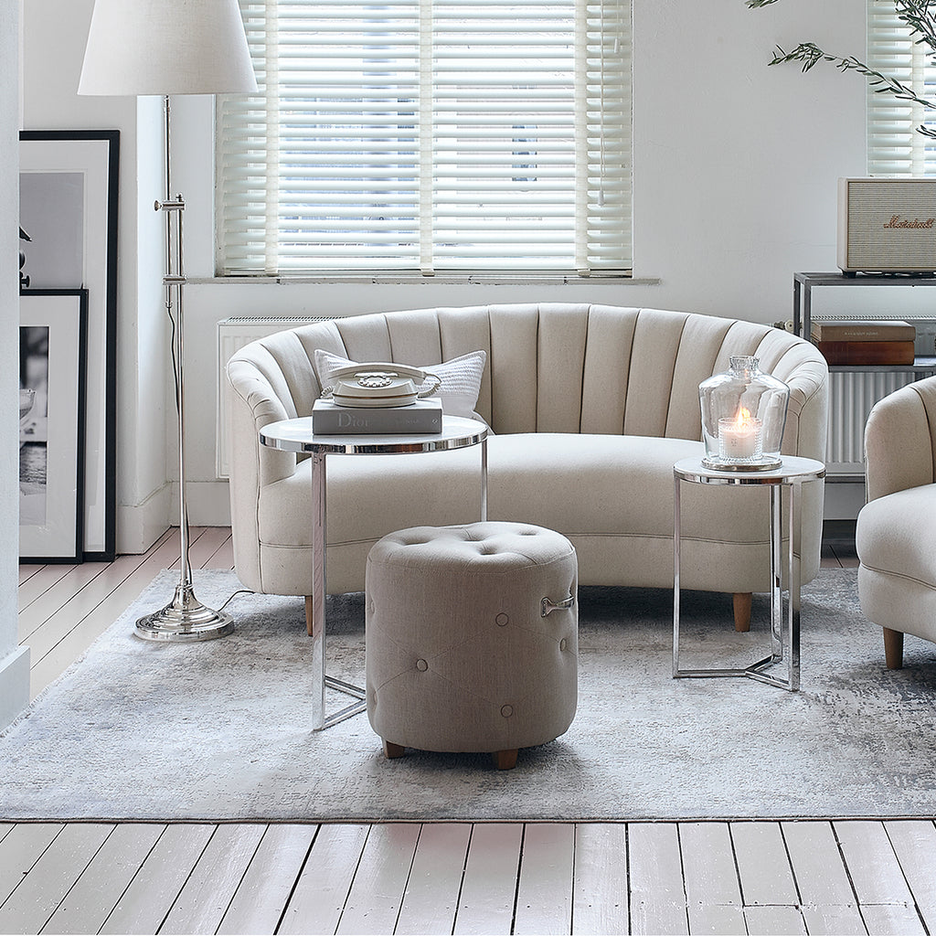 Bowery poef linnen Flax