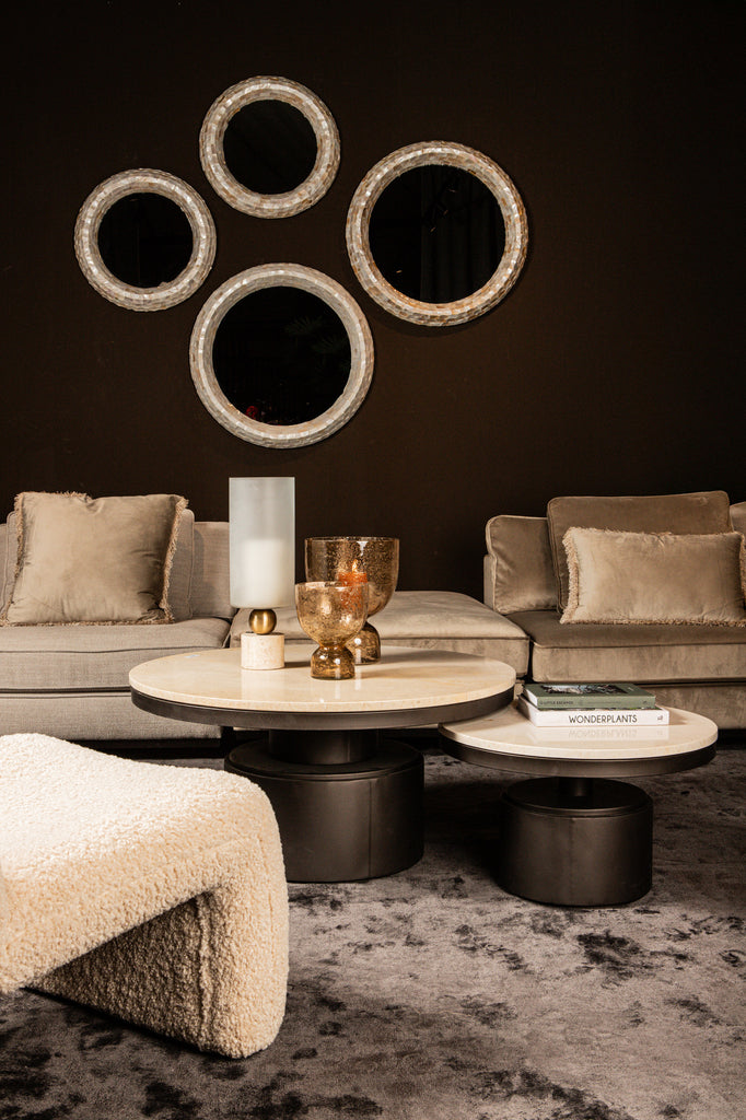 Bregt coffeetable low beige marble