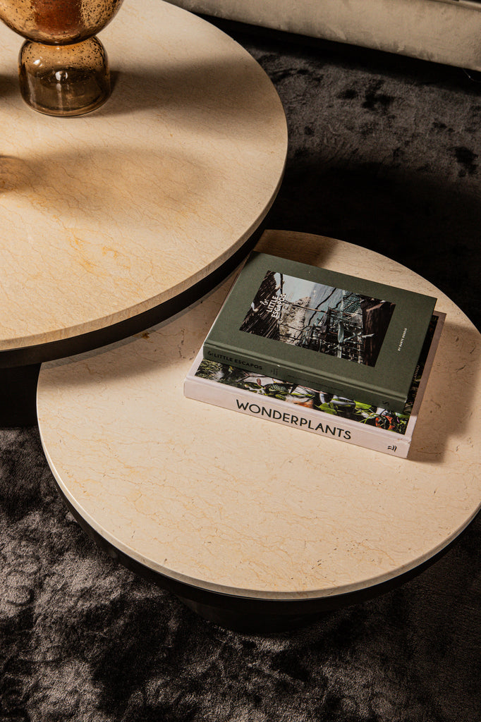 Bregt coffeetable low beige marble