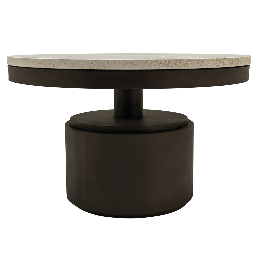 Bregt coffeetable low beige marble