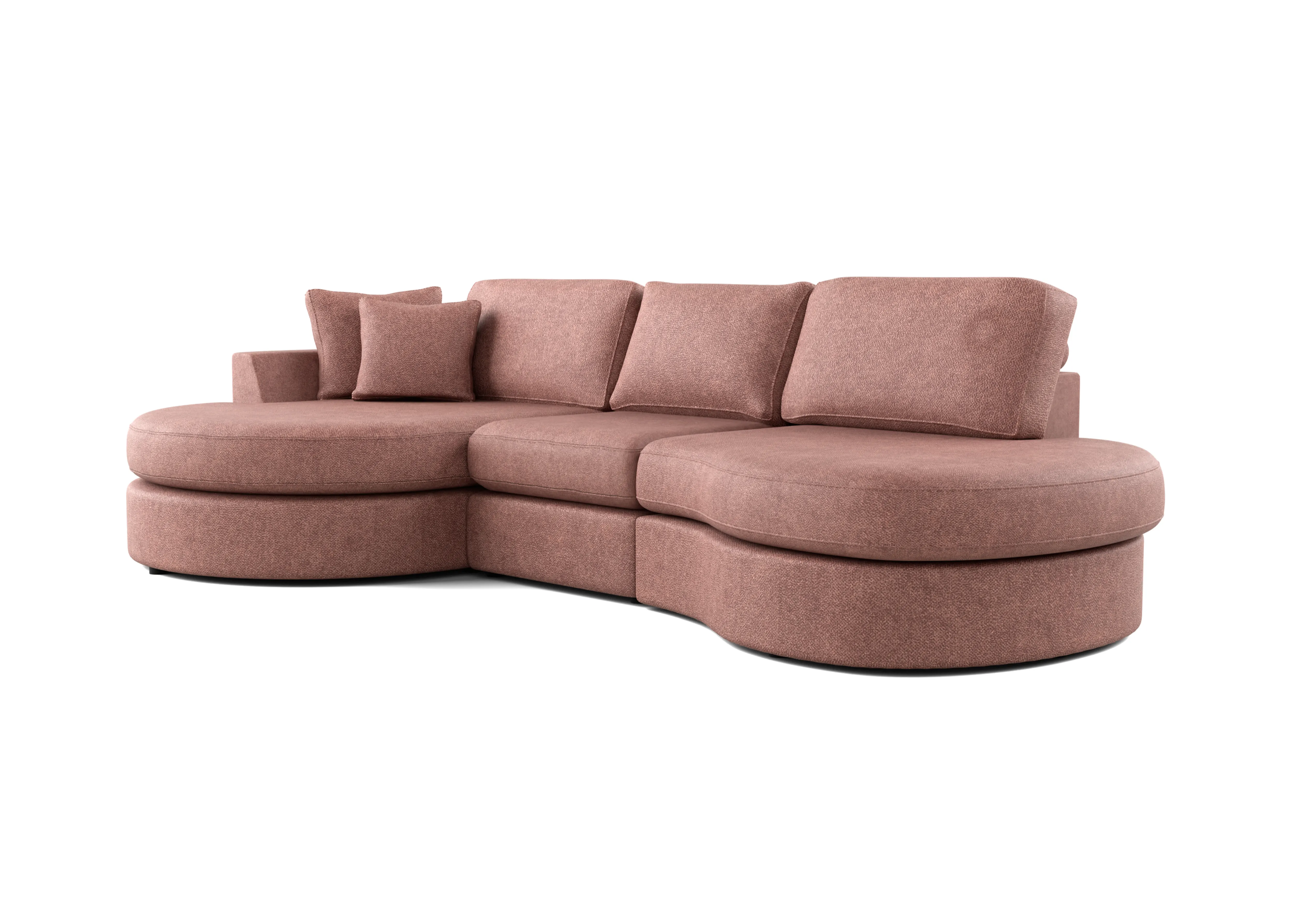 Brielle Cloud Oud roze 3-zits bank met lounge