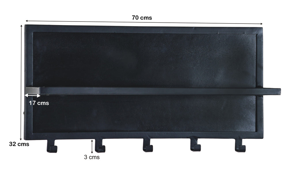 Brix Caro Black wandkapstok