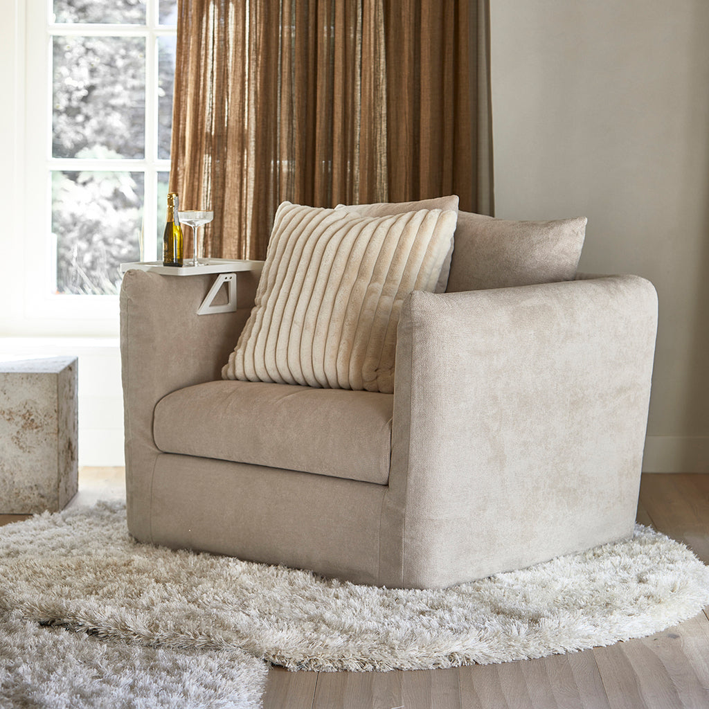 Cecil ronde vloerkleed Cream 200cm