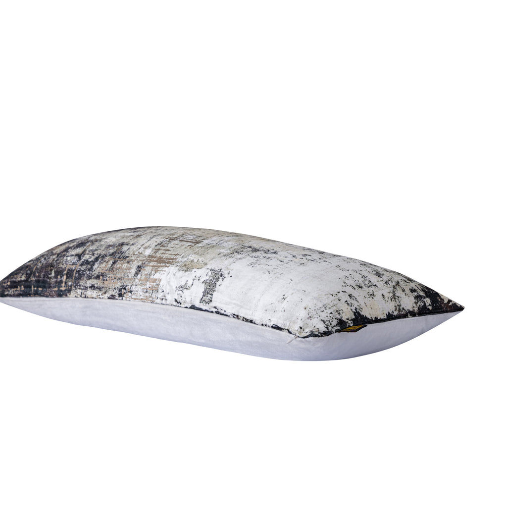 Ceola Green velvet kussen met print