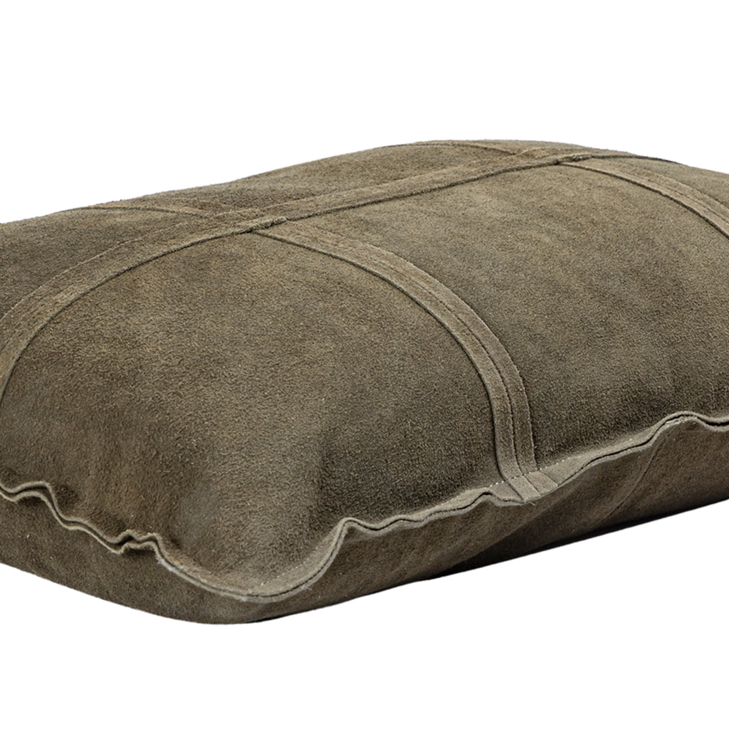 Cobie Green rechthoekige kussen van suède