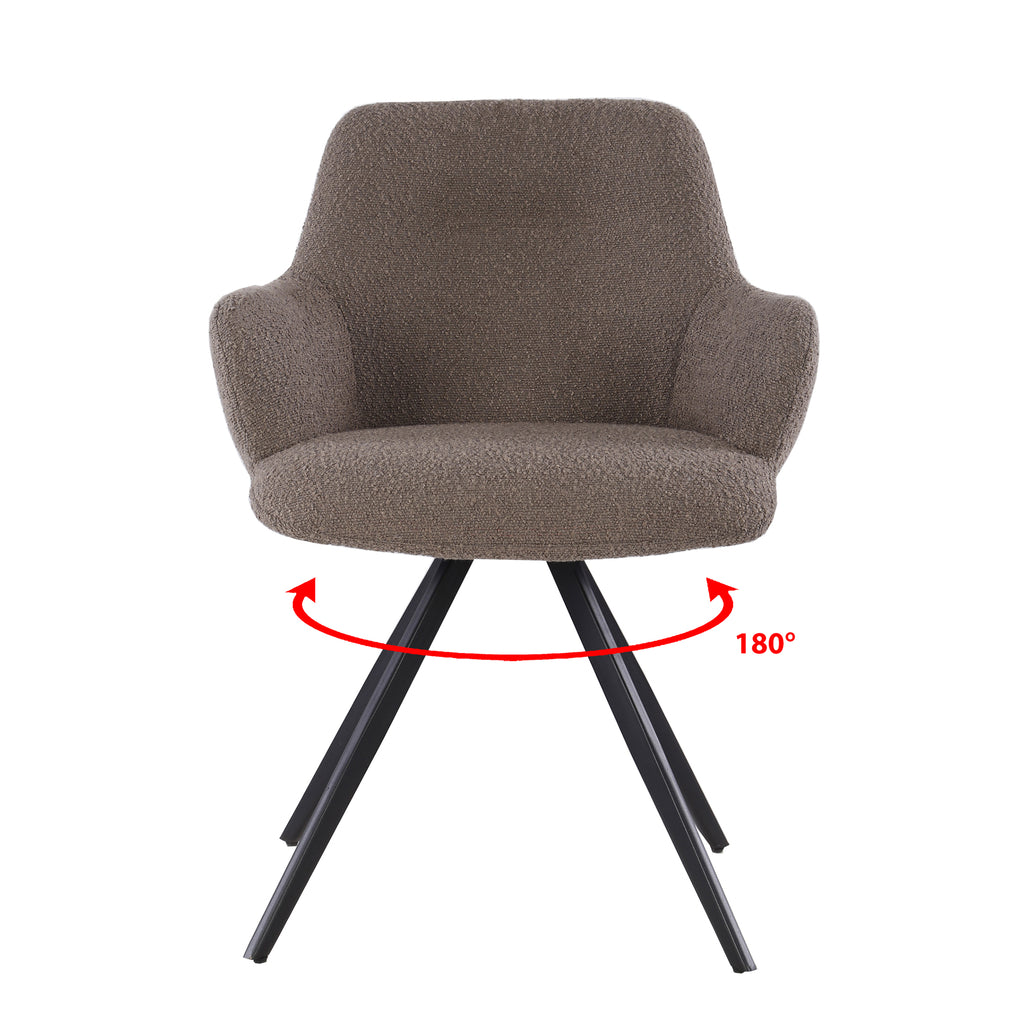 Doreen Boucle Brown (set van 2)