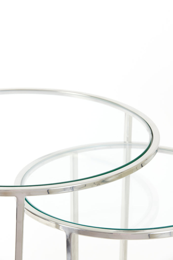 Bijzettafel Duarte - Nikkel - Ø50cm