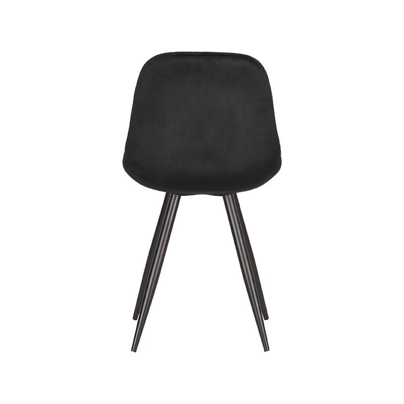 Eetkamerstoel Capri - Zwart - Fluweel