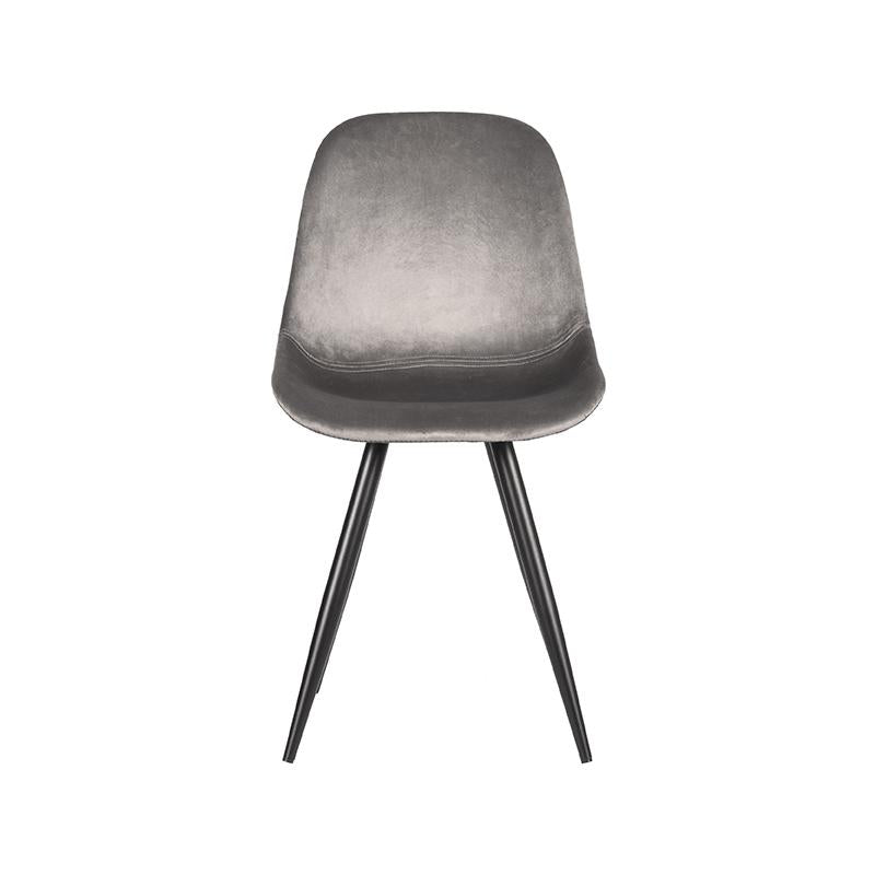 Eetkamerstoel Capri - Grijs - Fluweel