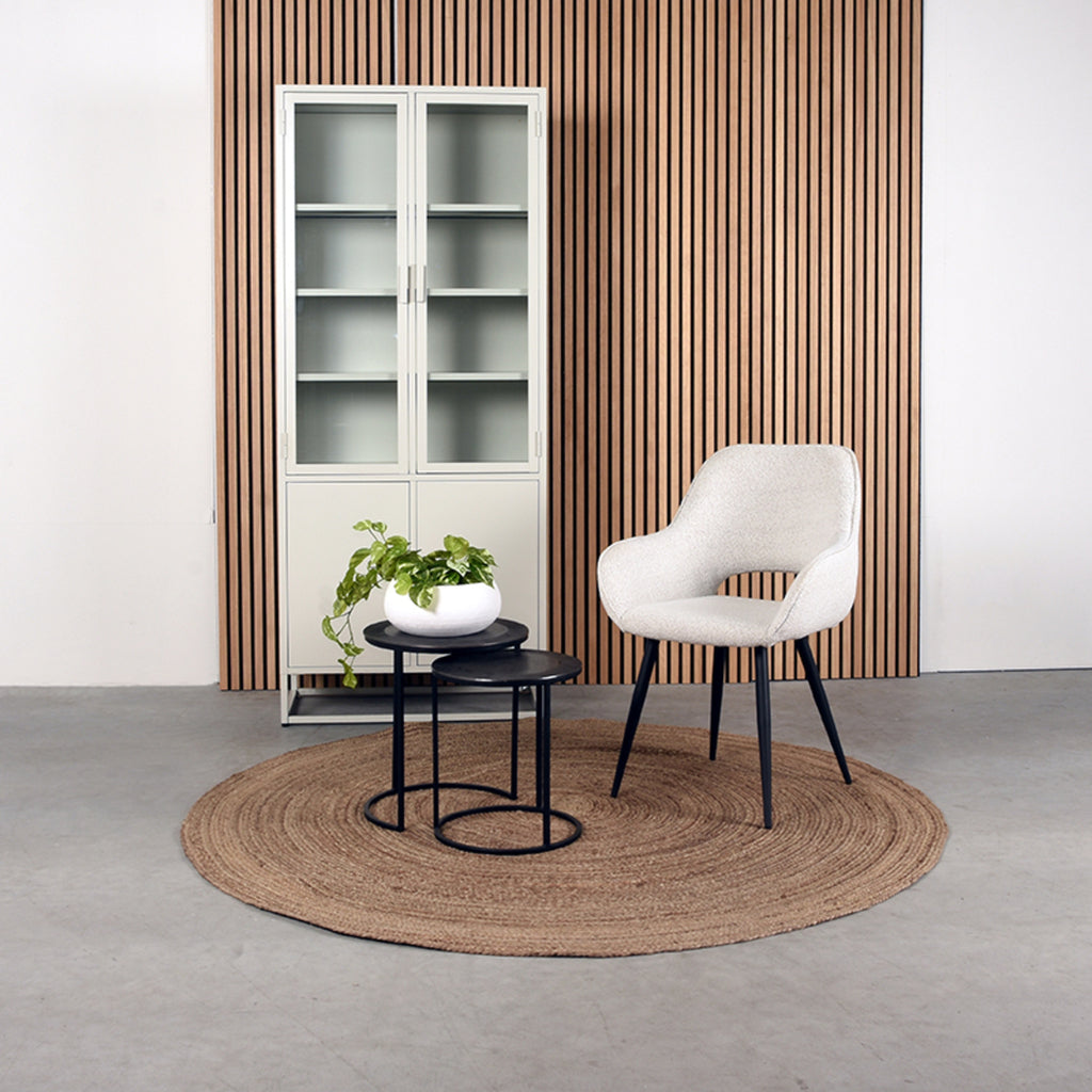 Eetkamerstoel Fer - Crème - Boucle