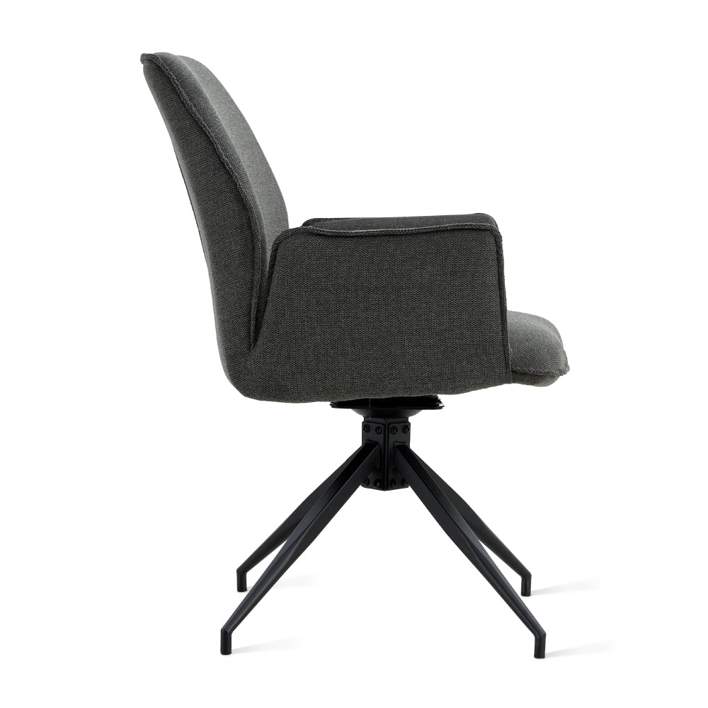 Eetkamerstoel Jill Linnen Antraciet