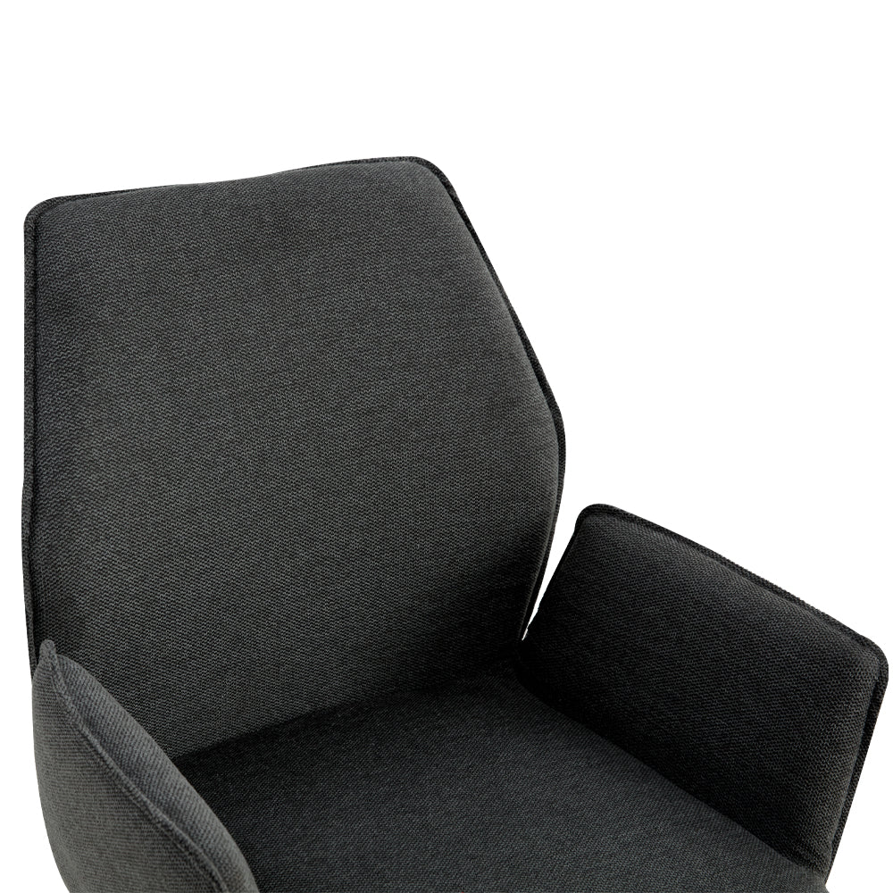 Eetkamerstoel Jill Linnen Antraciet