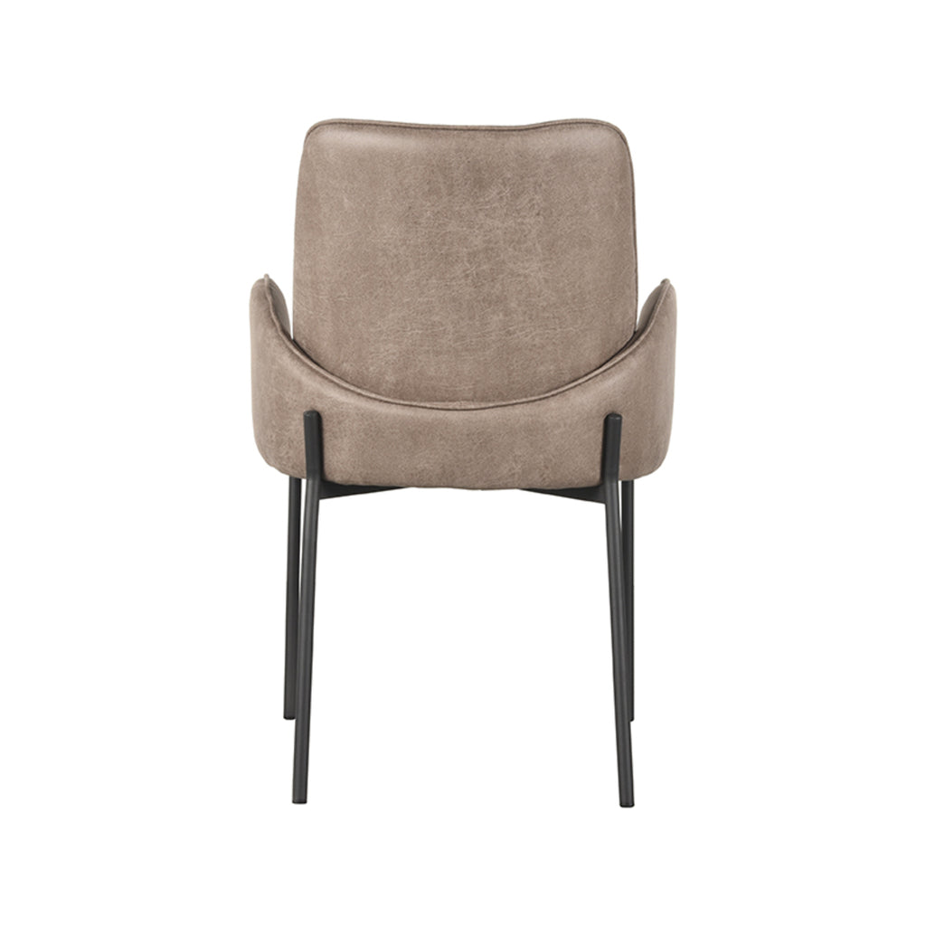 Eetkamerstoel Joni - Taupe - Microfiber