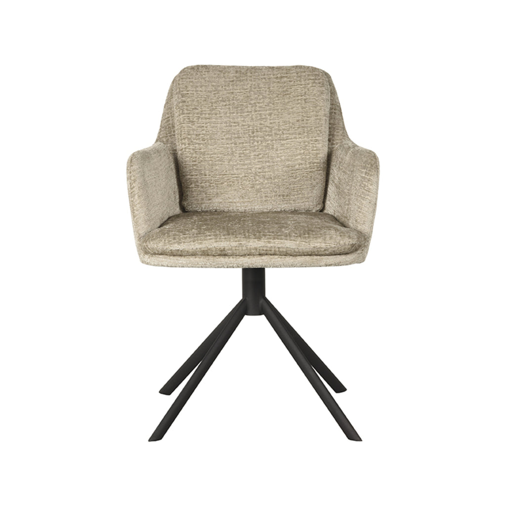 Eetkamerstoel Joy - Beige - Fluweel