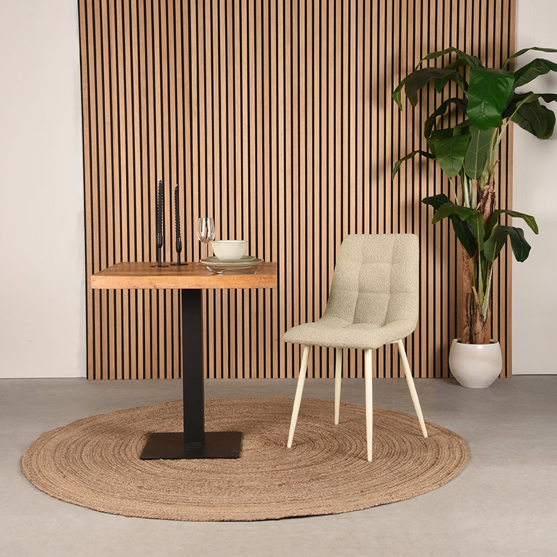 Eetkamerstoel Nino - Zand Boucle