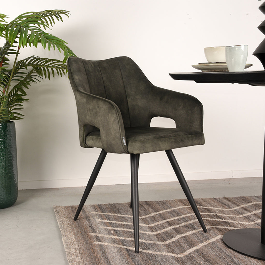 Eetkamerstoel Noud - Hunter Velours