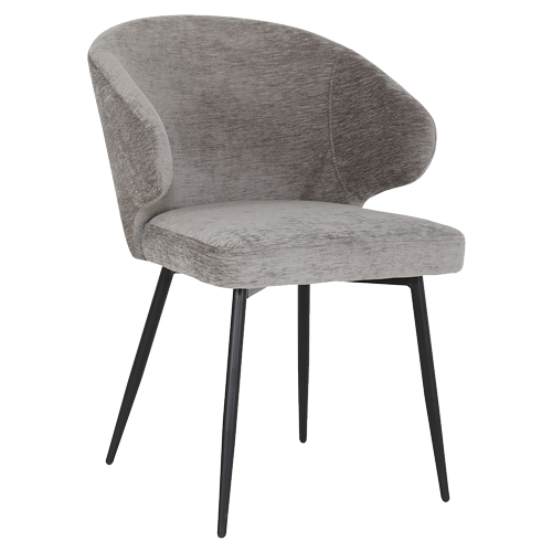 Eetkamerstoel Pete - Stof Antraciet