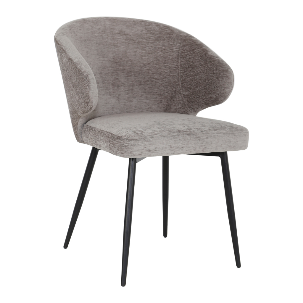 Eetkamerstoel Pete - Stof Antraciet