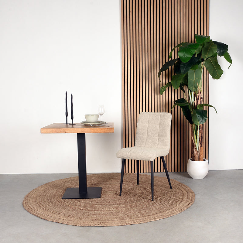 Eetkamerstoel Sam - Zand Boucle