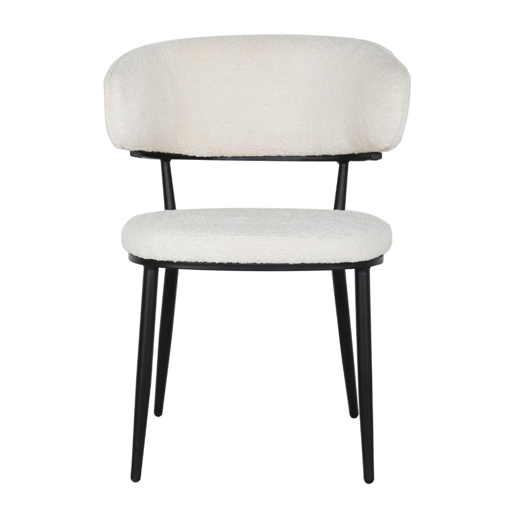 Eetkamerstoel Sander - Teddy Crème